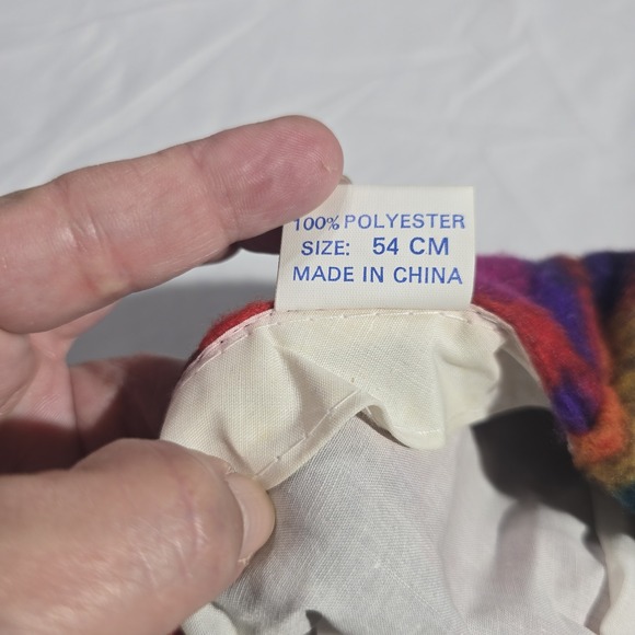 Vintage Marvel Logo 7 Plaid Fleece Hat Cap Size 54 cm RN 51544 Rare 1990s - Picture 7 of 9